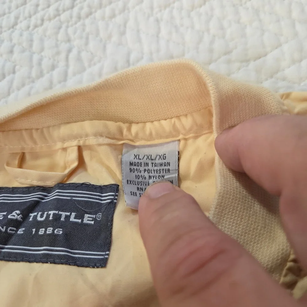 Page & Tuttle Mens XL St. Louis County Police V-Neck Windshirt Yellow Jacket